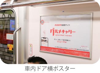 グルメキャリー車内ドア横ポスター